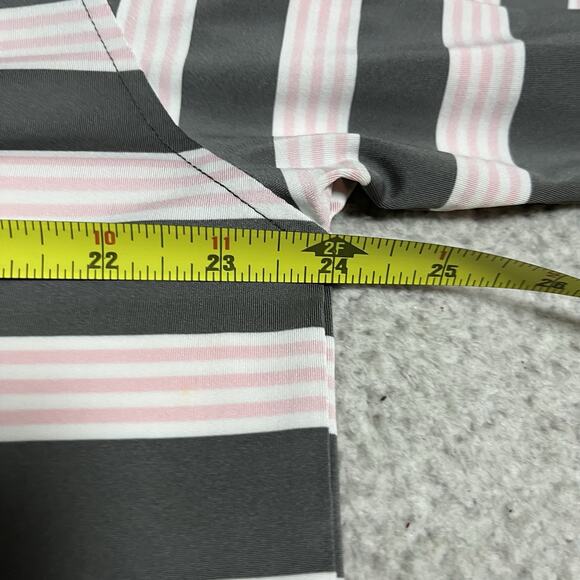 Footjoy Polo Shirt Mens L Stripe Performance Stretch Lightweight Golf Club Logo - Picture 11 of 12